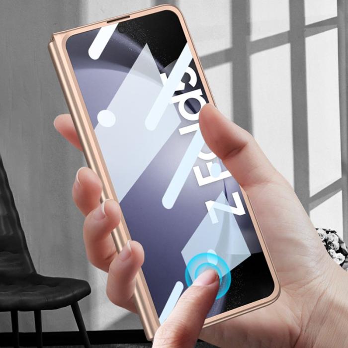 GKK - GKK Samsung Galaxy Z Fold5 Fodral - Stöttåligt PC - Grå