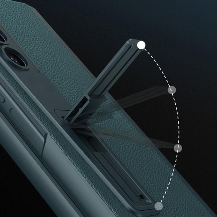 GKK - GKK Samsung Galaxy Z Fold5 Skal Äkta läder - Vinröd