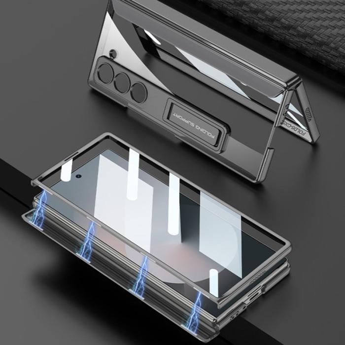 GKK - GKK Samsung Galaxy Z Fold6 5G Fodral Kickstand PC - Blå