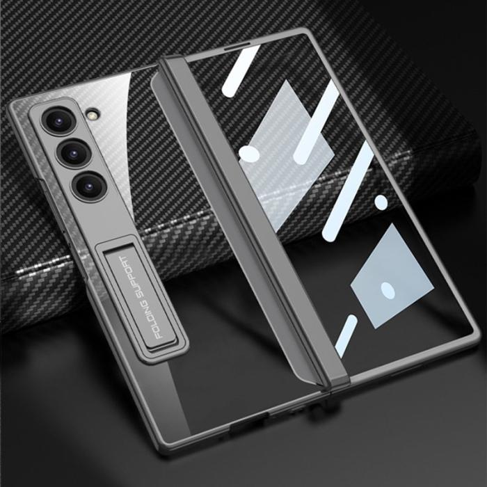 GKK - GKK Samsung Galaxy Z Fold6 5G Fodral Kickstand PC - Blå