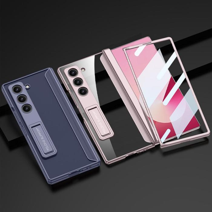 GKK - GKK Samsung Galaxy Z Fold6 5G Fodral Kickstand PC - Blå