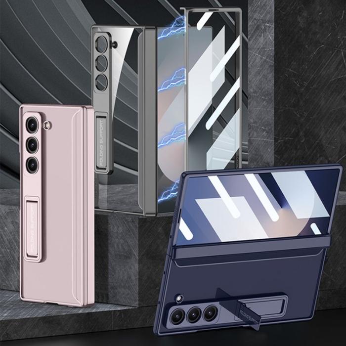 GKK - GKK Samsung Galaxy Z Fold6 5G Fodral Kickstand PC - Silver