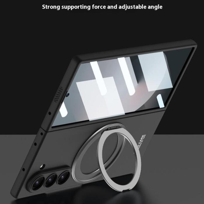 GKK - GKK Samsung Galaxy Z Fold6 5G Fodral Kickstand PC - Svart - Grå