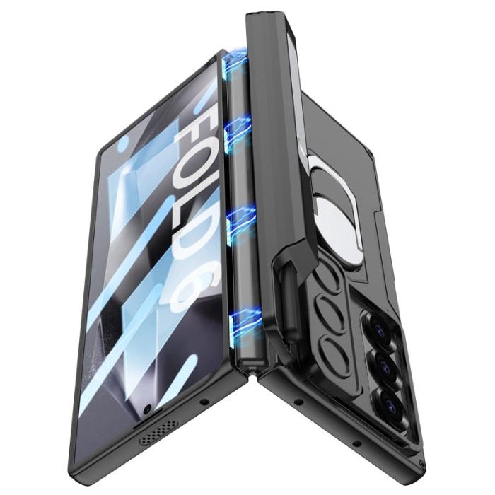 GKK - GKK Samsung Galaxy Z Fold6 5G Fodral - PC med Kickstand - Grå