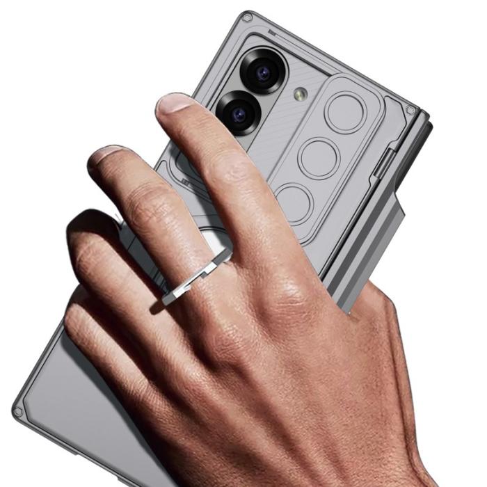 GKK - GKK Samsung Galaxy Z Fold6 5G Fodral - PC med Kickstand - Grå