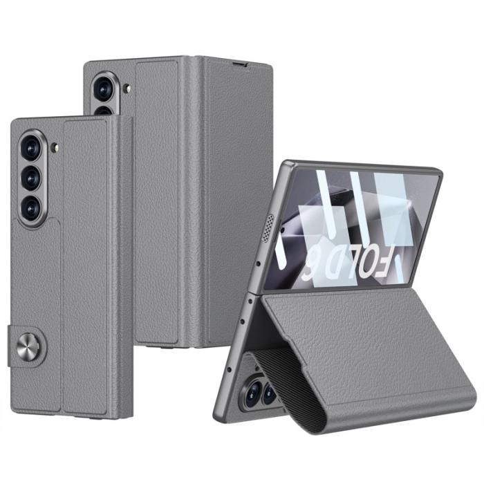 GKK - GKK Samsung Galaxy Z Fold6 5G Fodral PC+PU - Grå