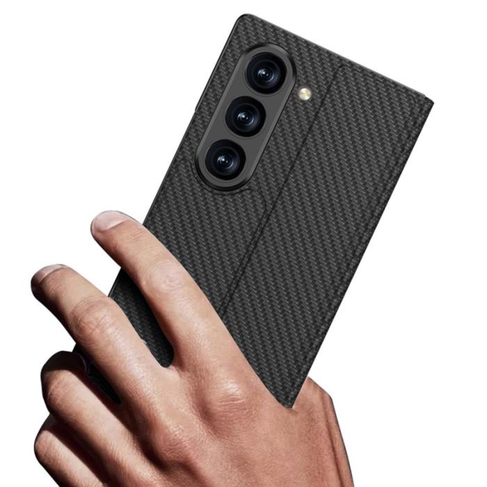 GKK - GKK Samsung Galaxy Z Fold6 5G Fodral PC+PU - Grå