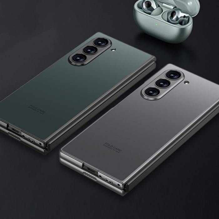 GKK - GKK Samsung Galaxy Z Fold6 Fodral Äkta läder - Grå