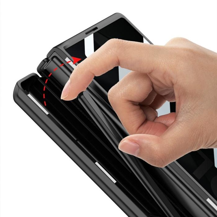 GKK - GKK Samsung Galaxy Z Fold6 Fodral - Äkta läder - Guld