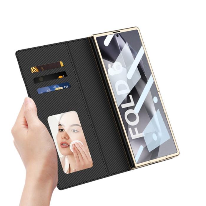 GKK - GKK Samsung Galaxy Z Fold6 Fodral Äkta läder - Mörkgrön