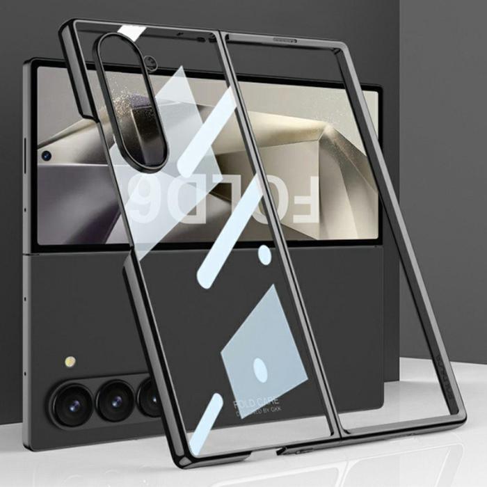 GKK - GKK Samsung Galaxy Z Fold6 Fodral Äkta läder - Svart