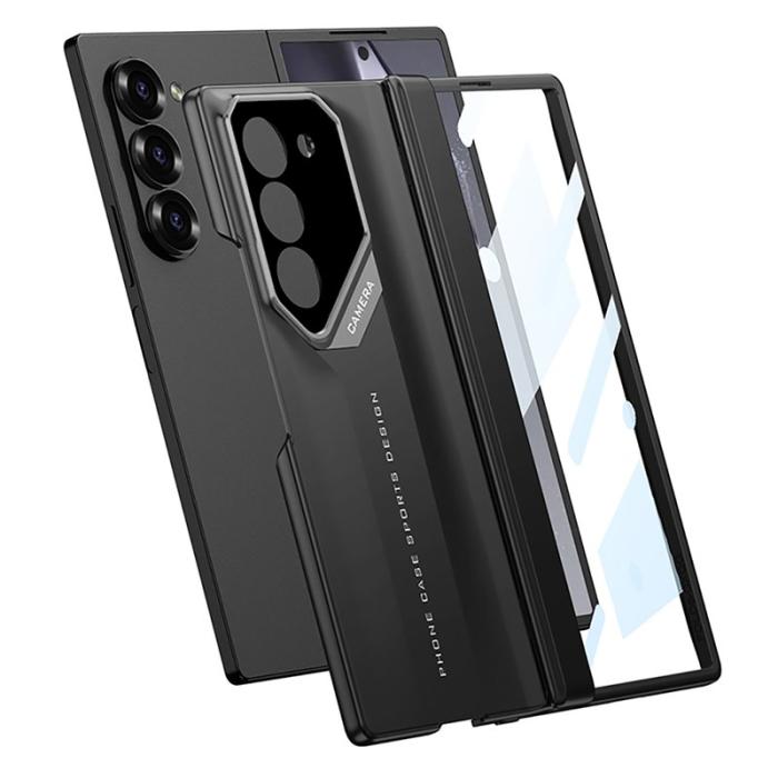 GKK - GKK Samsung Galaxy Z Fold6 Fodral Äkta läder - Titanium Grey