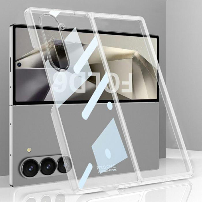 GKK - GKK Samsung Galaxy Z Fold6 Fodral Äkta läder - Transparent