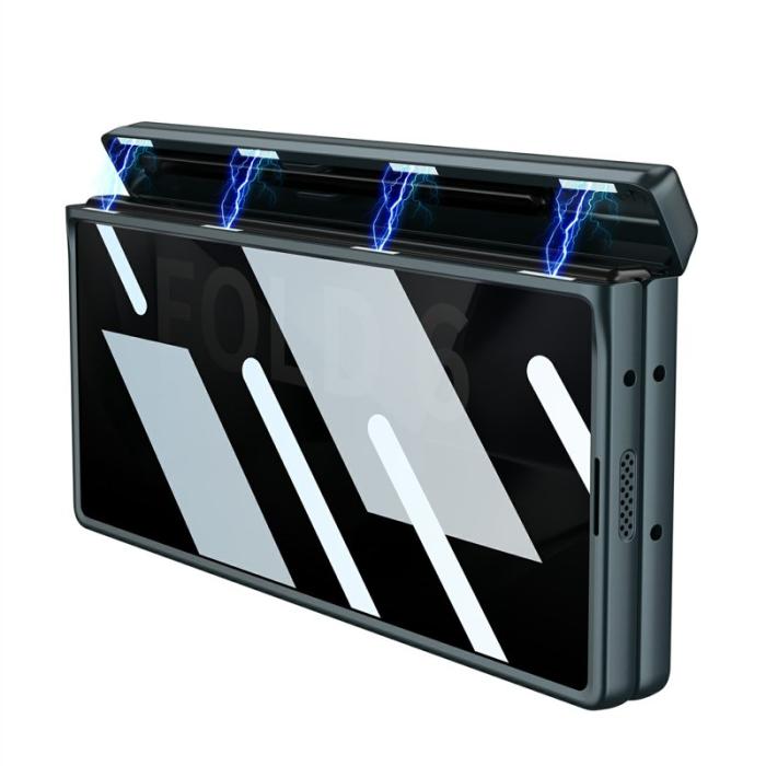 GKK - GKK Samsung Galaxy Z Fold6 Fodral Äkta läder - Vinröd