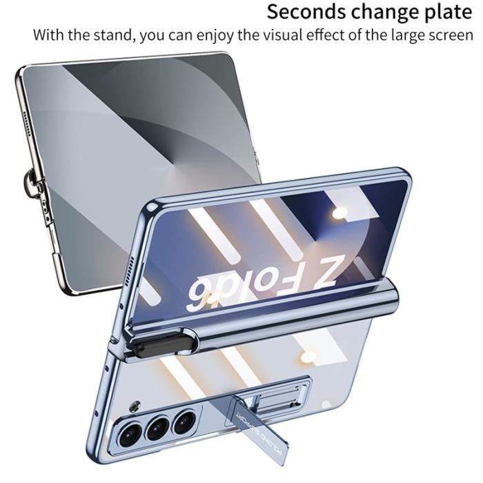 GKK - GKK Samsung Galaxy Z Fold6 Fodral Äkta läder - Vit