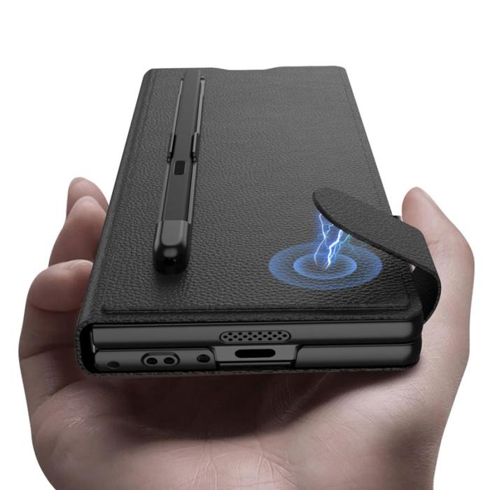 GKK - GKK Samsung Galaxy Z Fold6 Fodral Card Slot PC+PU - Kolfiber