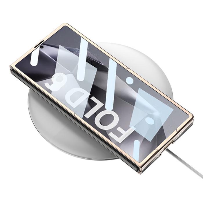 GKK - GKK Samsung Galaxy Z Fold6 Fodral Electroplated PC + PU - Röd