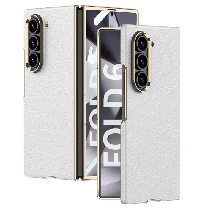 GKK - GKK Samsung Galaxy Z Fold6 Fodral Electroplated PC + PU - Vit