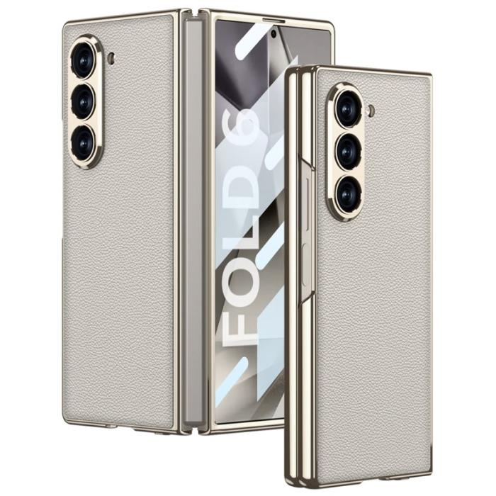 GKK - GKK Samsung Galaxy Z Fold6 Fodral Electroplating PC+PU - Grå