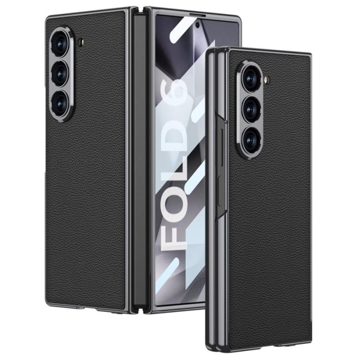 GKK - GKK Samsung Galaxy Z Fold6 Fodral Electroplating PC+PU - Svart