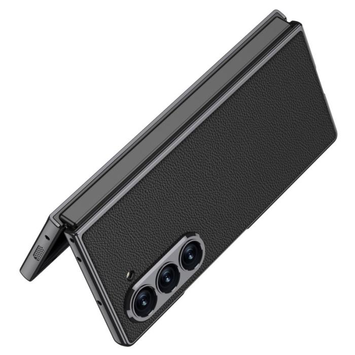 GKK - GKK Samsung Galaxy Z Fold6 Fodral Electroplating PC+PU - Svart