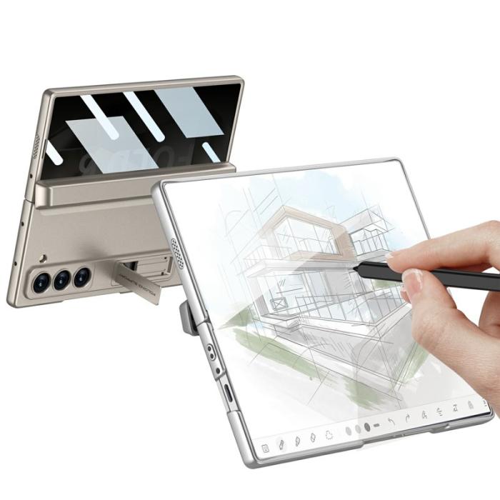 GKK - GKK Samsung Galaxy Z Fold6 Fodral - Hård PC med Privat Skärm - Svart