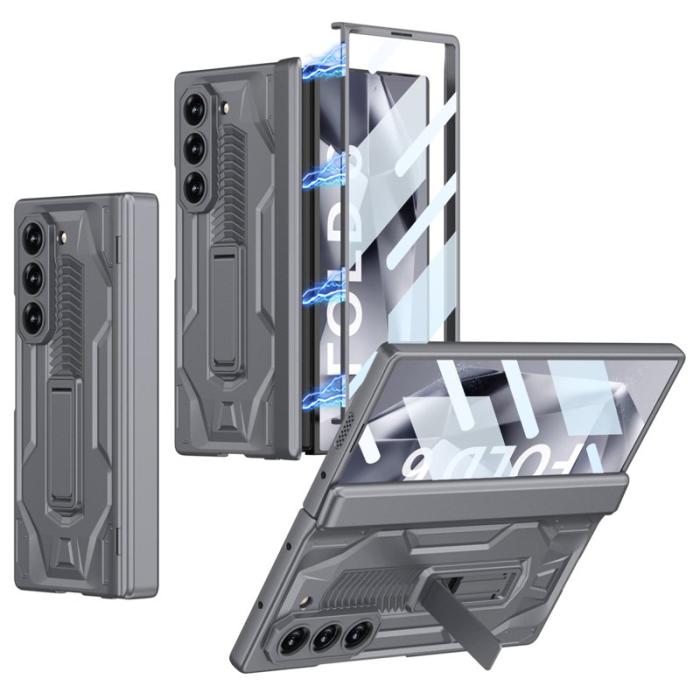 GKK - GKK Samsung Galaxy Z Fold6 Fodral Kickstand PC - Grå
