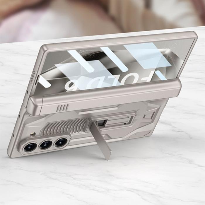 GKK - GKK Samsung Galaxy Z Fold6 Fodral Kickstand PC - Grå