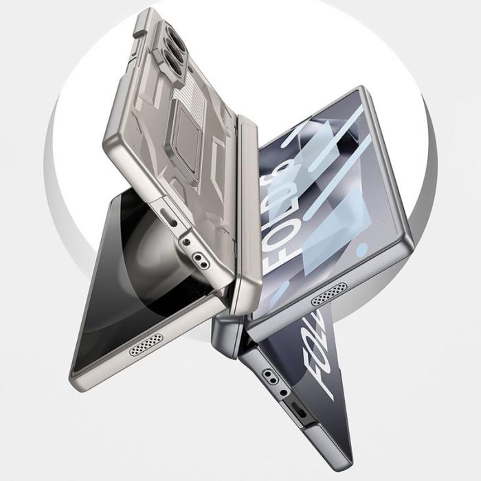 GKK - GKK Samsung Galaxy Z Fold6 Fodral Kickstand PC - Grå