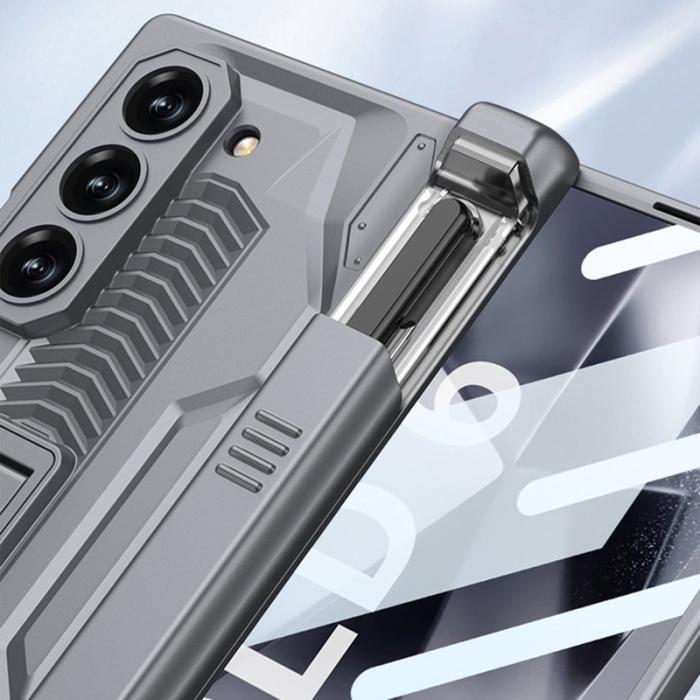 GKK - GKK Samsung Galaxy Z Fold6 Fodral Kickstand PC - Grå