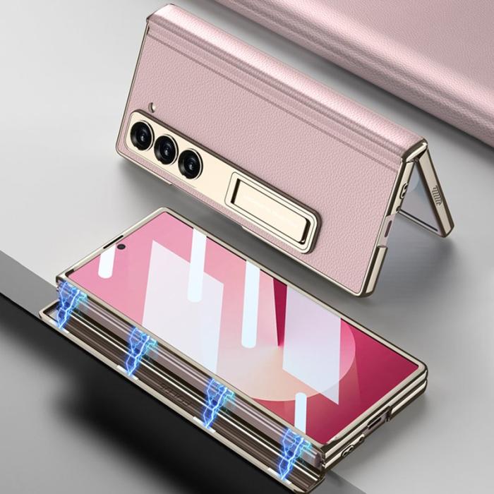 GKK - GKK Samsung Galaxy Z Fold6 Fodral Kickstand PC - Kolfiber - Svart