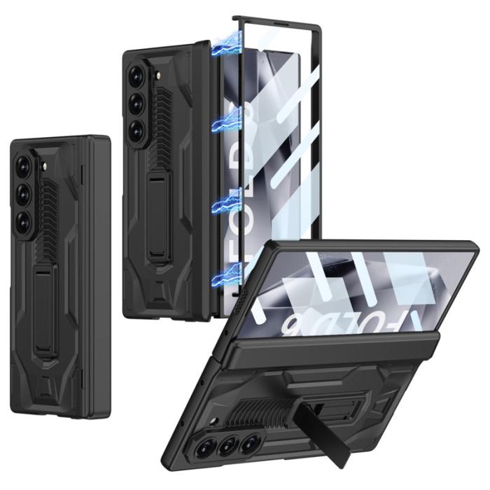 GKK - GKK Samsung Galaxy Z Fold6 Fodral Kickstand PC - Svart