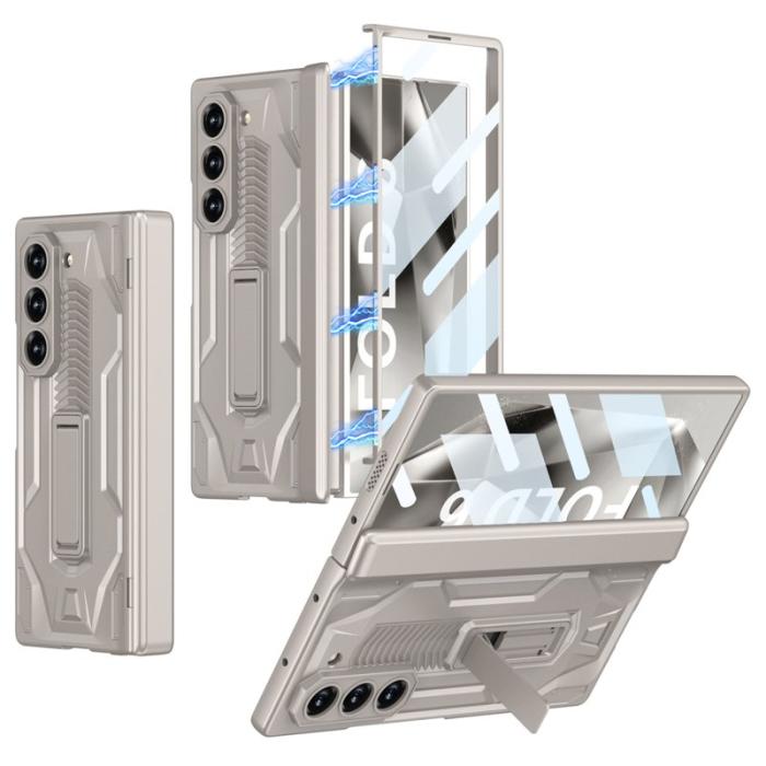 GKK - GKK Samsung Galaxy Z Fold6 Fodral Kickstand PC - Titanium Grey