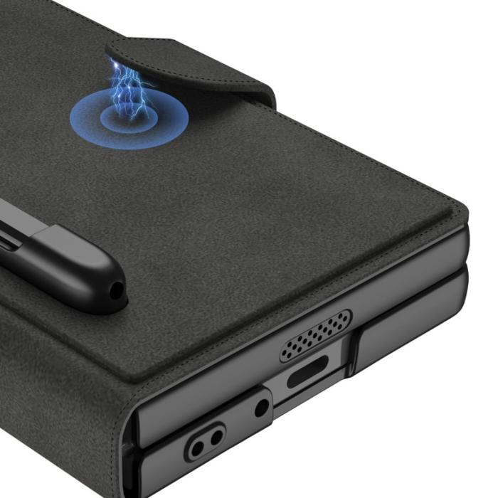 GKK - GKK Samsung Galaxy Z Fold6 Fodral Kickstand PC+PU - Grå