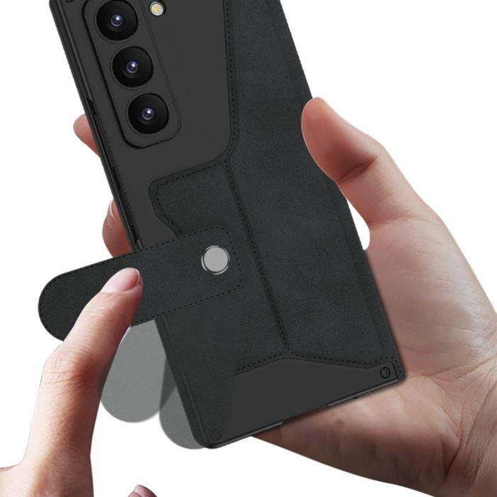 GKK - GKK Samsung Galaxy Z Fold6 Fodral Kickstand PC+PU - Kolfiber