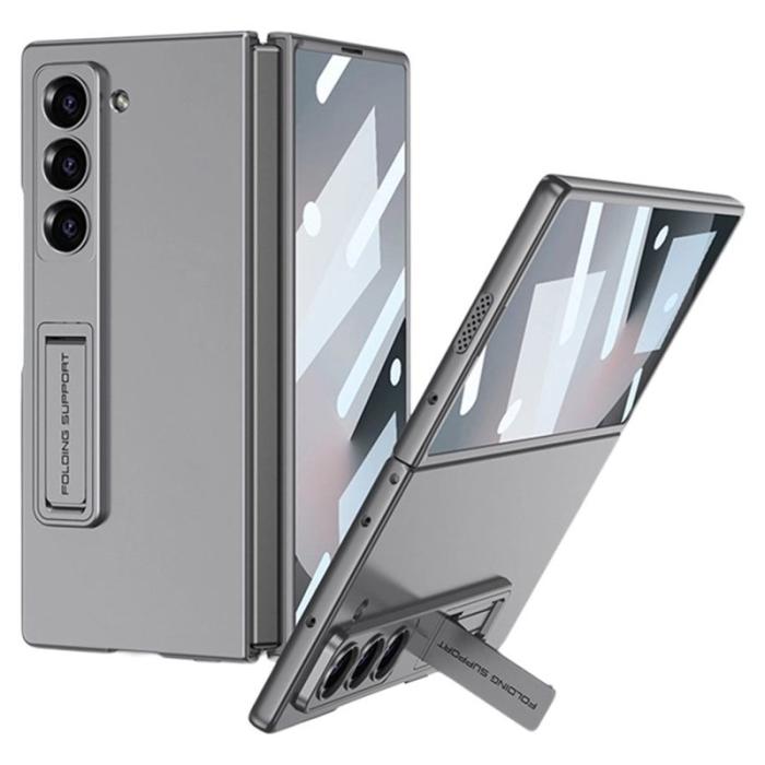 GKK - GKK Samsung Galaxy Z Fold6 Fodral Kickstand Ultra Thin - Grå