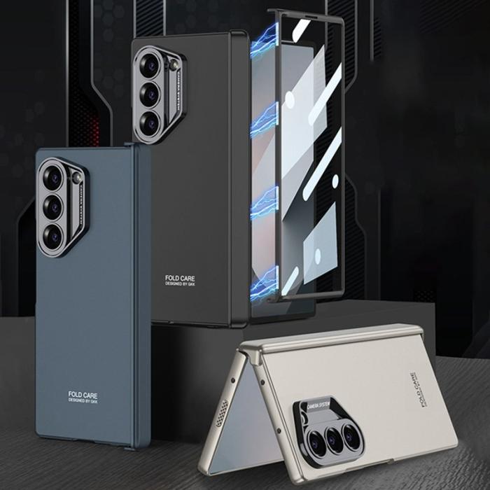 GKK - GKK Samsung Galaxy Z Fold6 Fodral Magnetisk Hinge Skydd PC - Svart