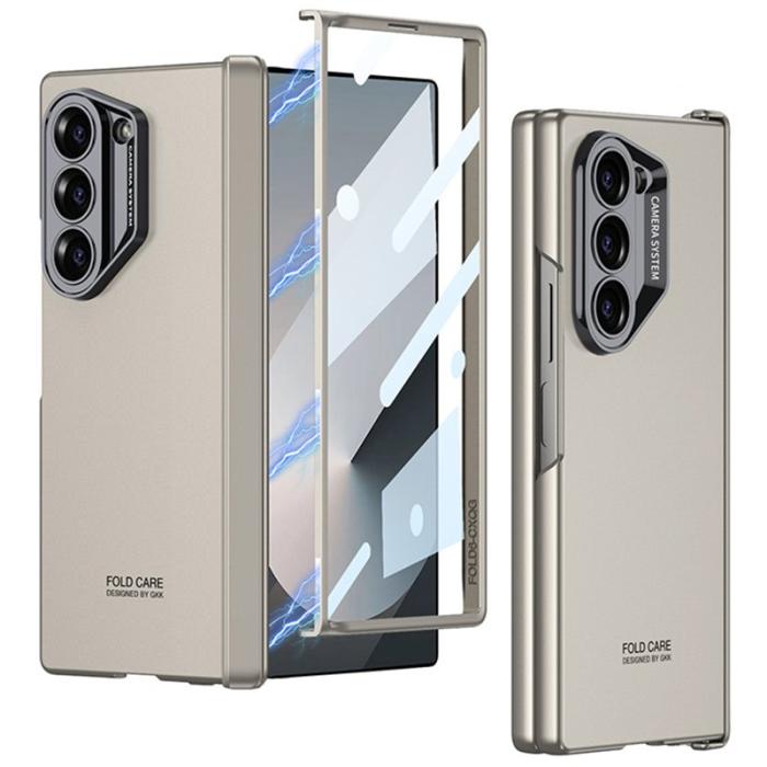 GKK - GKK Samsung Galaxy Z Fold6 Fodral Magnetisk Hinge Skydd - Titan Grey