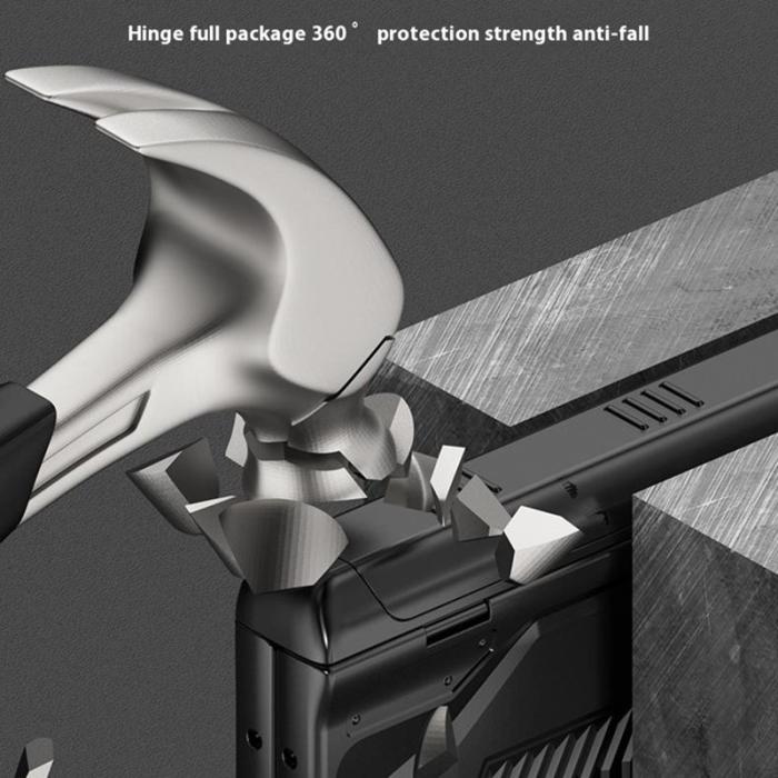 GKK - GKK Samsung Galaxy Z Fold6 Fodral Magnetisk Hinge Skydd - Titanium Grey