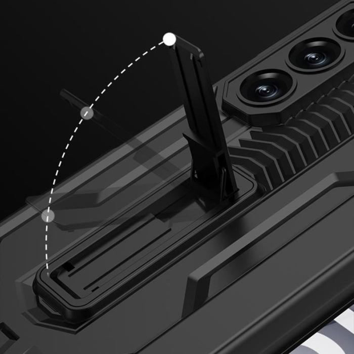 GKK - GKK Samsung Galaxy Z Fold6 Fodral Magnetisk Hinge Skydd - Titanium Grey