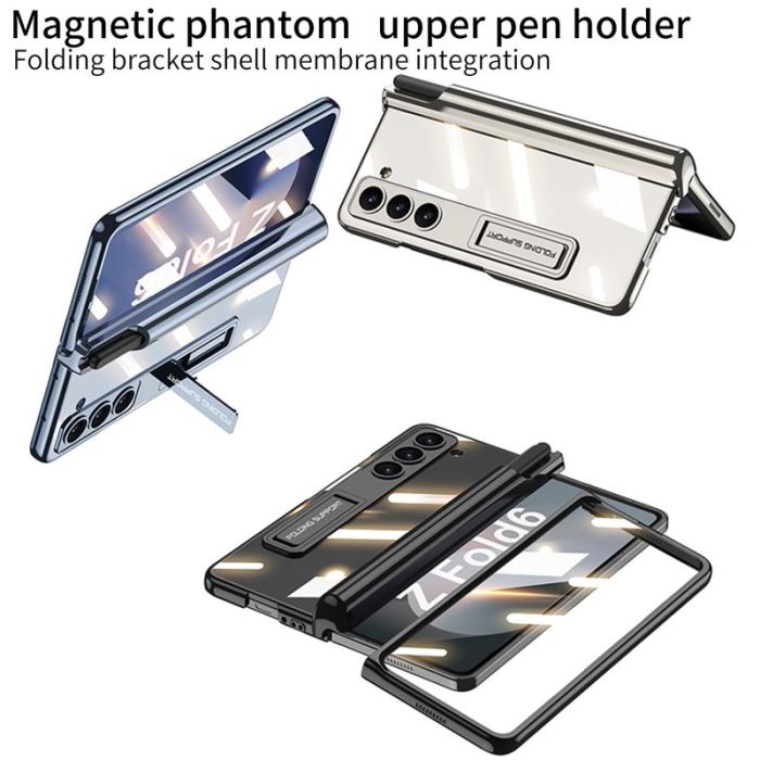 GKK - GKK Samsung Galaxy Z Fold6 Fodral PC med Pencil Slot - Grå