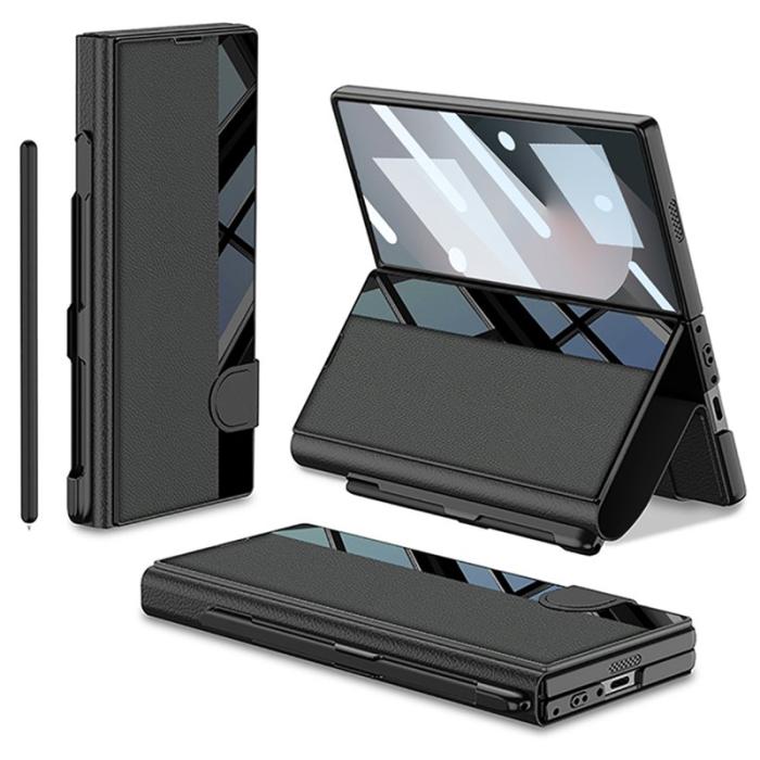 GKK - GKK Samsung Galaxy Z Fold6 Fodral PC+PU Flip - Svart