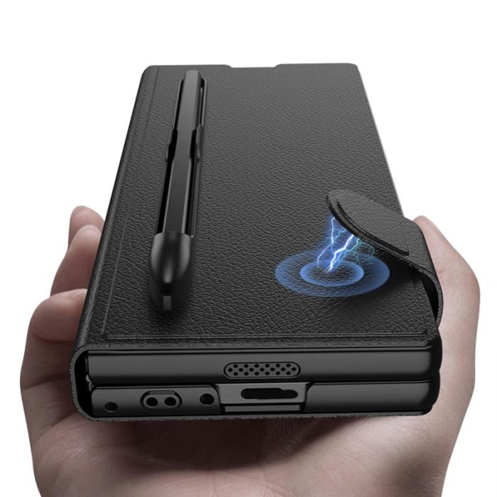 GKK - GKK Samsung Galaxy Z Fold6 Fodral PC+PU - Kolfiber - Svart