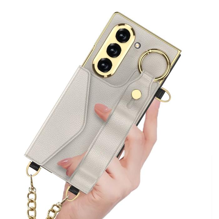 GKK - GKK Samsung Galaxy Z Fold6 Fodral - PU, Kickstand - Grön