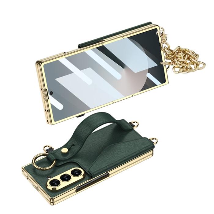 GKK - GKK Samsung Galaxy Z Fold6 Fodral - PU, Kickstand - Matcha Green