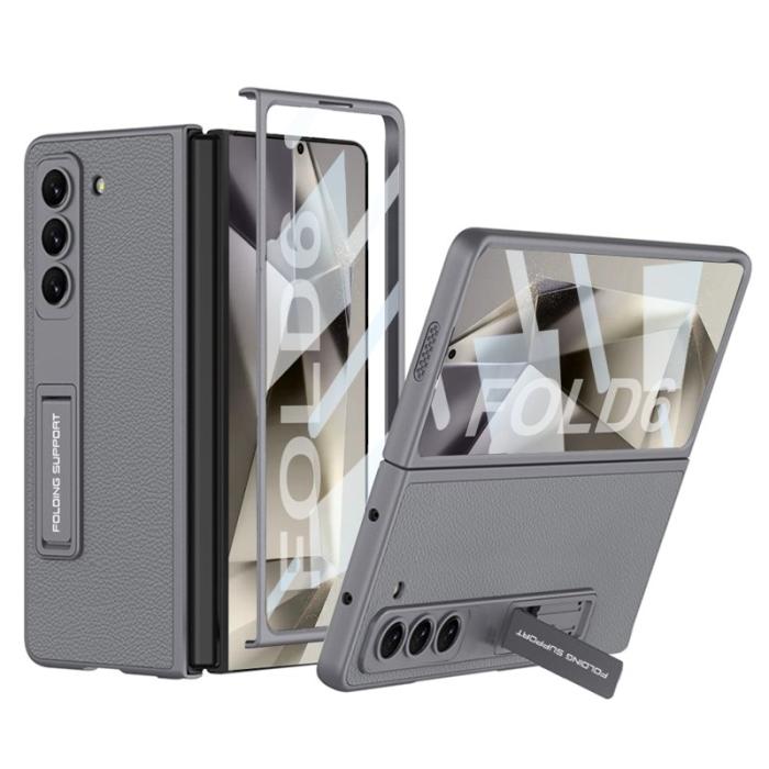 GKK - GKK Samsung Galaxy Z Fold6 Fodral Shockproof PC+PU - Grå
