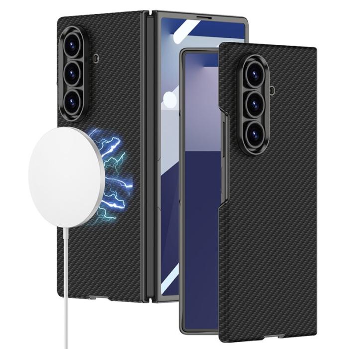 GKK - GKK Samsung Galaxy Z Fold7 5G Fodral KonstLäder - Svart