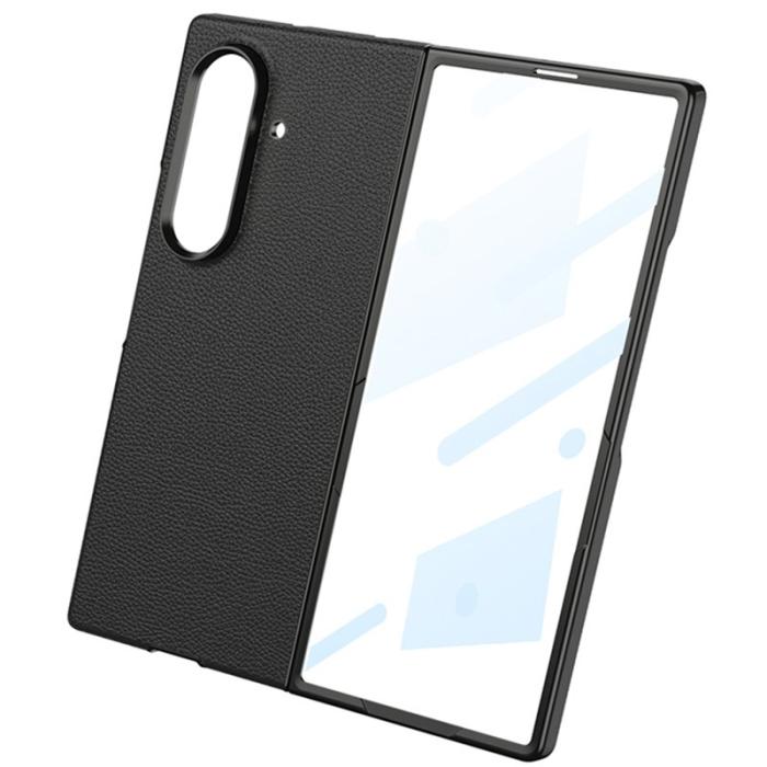 GKK - GKK Samsung Galaxy Z Fold7 5G Fodral KonstLäder - Svart