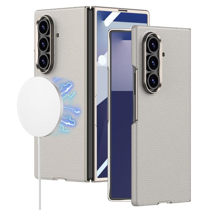 GKK - GKK Samsung Galaxy Z Fold7 5G Fodral KonstLäder - Grå