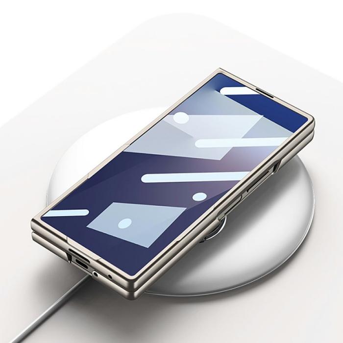 GKK - GKK Samsung Galaxy Z Fold7 Fodral Äkta läder - Grön